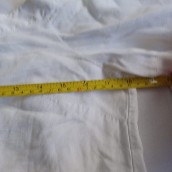 Maeve Anthropologie White Linen Top Boat Neck Balloon Sleeve Women Sz 4 Peasant - Picture 9 of 14